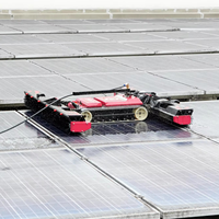 Robot de nettoyage solaire photovoltaïque intelligent semi-automatique à haute efficacité, télécommande, robot de nettoyage photovoltaïque sur chenilles
