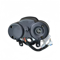 Pengganti Speedometer gerakan besi sepeda motor TVS HLX125 harga grosir baru untuk pasar Amerika Selatan cangkang hitam atas