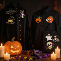 Épingles de revers Halloween, badges en émail, ensembles d'épingles 2D 3D en alliage, motifs dessin animé, anime, horreur, citrouille, chat noir, pour cadeaux