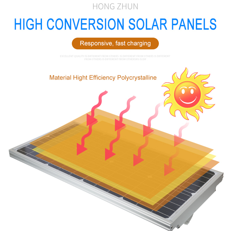 Sensor inteligente IP65 impermeable al aire libre de 100w 150w 200w todo en uno integrado Luz de calle solar led