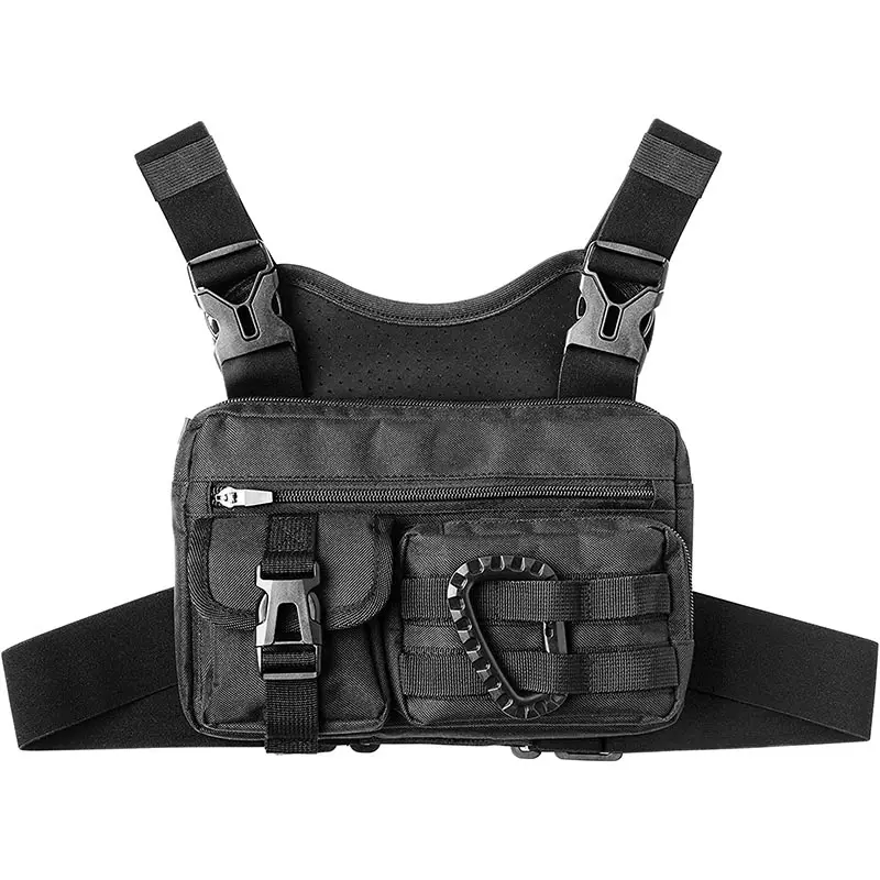 New Design Custom Sports Utility Chest Pack reflective chest cross bag vest chest bag