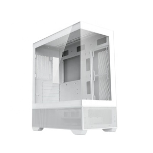 JNP Nueva <span class=keywords><strong>Caja</strong></span> PC Micro ATX, <span class=keywords><strong>Caja</strong></span> Gamer Completa para PC, <span class=keywords><strong>Caja</strong></span> de Computadora para Juegos con Cristal Templado Blanco - Product Image 6