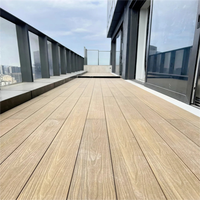 Revêtement de sol WPC imperméable pour extérieur, résistant aux UV, terrasse en WPC, aspect bois, plancher creux, terrasse en composite bois-PVC pour extérieur
