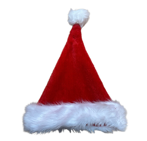 Chapeau <span class=keywords><strong>de</strong></span> Père Noël Rouge en Polyester <span class=keywords><strong>de</strong></span> Qualité Supérieure, Vente en Gros, Faible MOQ, Couleur Unie, Chapeau Simple Couche - Product Image 1