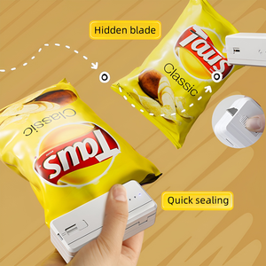 Mesin Segel Panas Magnetik Mini Portabel dengan Pemotong untuk Menyegel Keripik dan Kantong Dilengkapi Baterai - Product Image 4