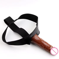Consolador con correa hueca para hombres y mujeres, pene Artificial, extensión de pene realista, Juguetes sexuales, cinturón de arnés con correa, consolador portátil
