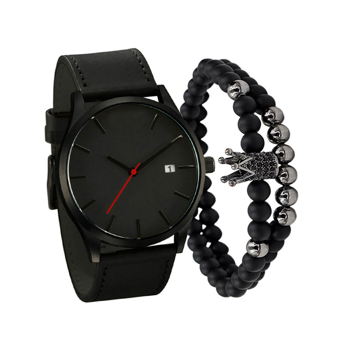6212 Dropshipping Mens Watch Personalized Leather Watch For Him Gift Watch With Bracelet 
