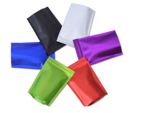 Pochette à fermeture éclair en Aluminium mat, sac d'emballage alimentaire en métal recyclé, pochette à fermeture éclair en Mylar avec fenêtre
