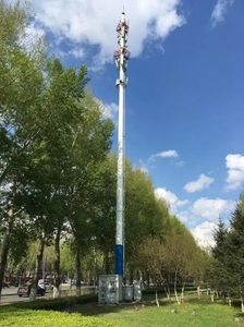 Tour de télécommunication monopôle en acier galvanisé à chaud de haute qualité Q345, 10-100 m, idéale pour la communication - Product Image 2