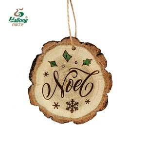 Gỗ tự nhiên cây Slice bán buôn biểu tượng tùy chỉnh gỗ Slice giáng sinh trang trí - Product Image 4