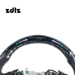 Volant en fibre de carbone forgé argenté LED pour Subaru WRX STI VA VB 2015-2022, personnalisation possible - Product Image 2