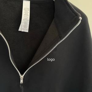 Hoodie Set 2 Potong Fashionable, Tebal, Nyaman, Bergaya, Bahan Katun, Unisex, Resleting Setengah untuk Wanita dan Pria - Product Image 4