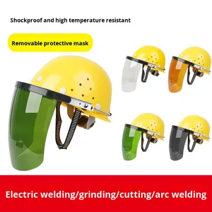 หมวกกันน็อคใช้สำหรับงานเชื่อมฉนวนกันความร้อนเต็มหน้าหมวกนิรภัยติดที่หัวหมวกสำหรับตัดบดสำหรับงานเชื่อมหน้ากากหมวกแข็ง - Product Image 2