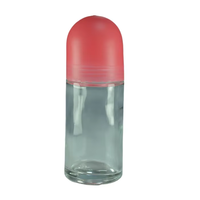 Flacon vide en verre pour parfum, soin de la peau, shampoing corporel, déodorant en stick, flacon à bille, conteneur de 50 ml avec bouchon à vis, flacon à bille