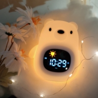 Bruit blanc Machine bureau Table réveil lever du soleil lumière de réveil Dimmable Silicone lampe de nuit sons naturels formateur de sommeil