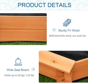 Caja de Arena para Niños al Aire Libre de <span class=keywords><strong>Madera</strong></span> Maciza de 3 a 8 Años - Product Image 3
