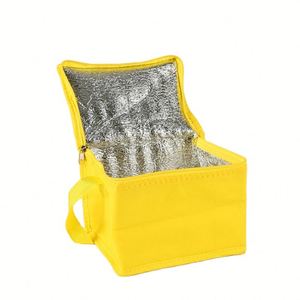Large Insulated Non-Woven Disposable Aluminum Foil <b>Bags</b> <b>Food</b> Packaging <b>Bag</b> Non Woven Thermal Lunch Cooler With Logo - Product Image 6
