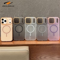 Coque magnétique ultra-fine pour iPhone 17, respirante et ajourée pour iPhone 17 16 15 14 13 12, en PC fin mat transparent