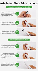 Meuleuse de pied électrique réglage à neuf vitesses coupe-pieds enlèvement de la peau du pied charge avec affichage à l'écran - Product Image 6