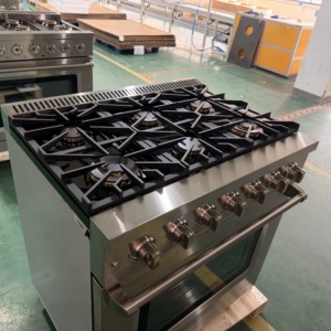 36 Pulgadas 5.5 Cu. Estufa de Gas Independiente con 6 Quemadores, Horno de Convección, Puerta de Vidrio de Triple Capa, Parrillas de Hierro Fundido, Auto-Ignición - Product Image 2