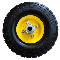 Roue en mousse PU de 10 pouces 4.10/3.50-4 utilisée pour la pousse-roue