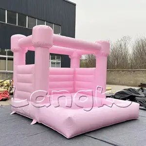 Small Custom Inflatable Bouncy Castles Luxury Pink Bounce House Jumper with pool