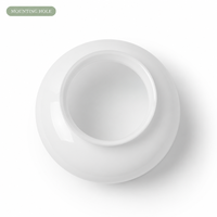 Abat-jour en verre soufflé blanc opale, design soucoupe, pour remplacement d'éclairage de plafond de chambre, couloir, balcon