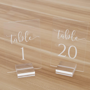 Rõ Ràng Hình Lục Giác Acrylic Bảng Số Đám Cưới Trắng Phông Chữ Bảng Số Cho Kỷ Niệm Tổ Chức Sự Kiện Đảng Đám Cưới Bảng Dấu Hiệu - Product Image 3