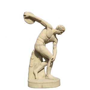 Statue de <span class=keywords><strong>sportif</strong></span> en pierre de grès naturelle sculptée à la main, célèbre sculpture italienne - Product Image 1