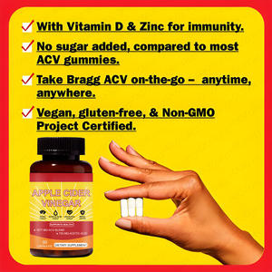 Vente en gros OEM de vitamine <span class=keywords><strong>D3</strong></span>, zinc, sodium, 90 capsules pour aider le métabolisme et les antioxydants, 1887 mg de capsules de vinaigre de cidre de pomme - Product Image 3