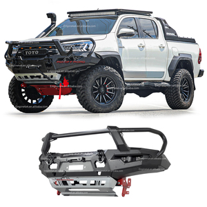 Parachoques delantero de barra de toro de acero de alta calidad todoterreno <span class=keywords><strong>serie</strong></span> 2021, parachoques traseros para HILUX REVO <span class=keywords><strong>ROCCO</strong></span> ROGUE CRUISER 2024- - Product Image 1