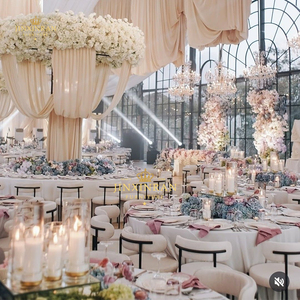 <span class=keywords><strong>Sedie</strong></span> da Matrimonio <span class=keywords><strong>Bianche</strong></span> di Lusso in Stile Europeo Moderno, Struttura in Ferro Resistente, Impilabili, per Eventi in Hotel e Feste Nuziali - Product Image 2