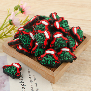 Kovict OH FUDGE! Perles focales en silicone pour collier à mâcher pour bébé Accessoires de bijoux Perles breloques en silicone pour la fabrication de stylos - Product Image 6