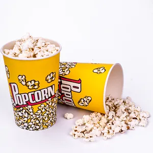 Multiple Sizes Take Out Disposable Custom Printed Popcorn Bucket Cinema