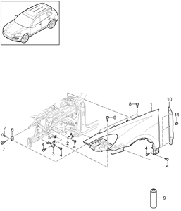 Per la consegna veloce <span class=keywords><strong>accessori</strong></span> auto usate originali di alta qualità 2011 parafango 958 2012 <span class=keywords><strong>porsche</strong></span> Cayenne - Product Image 5