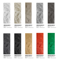 Panneaux longs en PU effet pierre classique pour murs d'atrium de maison jumelée, avec texture SPD, revêtement décoratif cohésif authentique