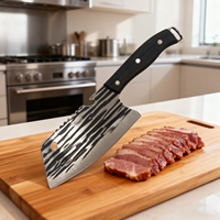 Couteau de cuisine en acier inoxydable forgé à la main hachoir de chef couperet chinois avec manche en bois couteaux de cuisine