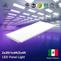 Panel de Luz LED Moderno de 2x4, 2x2, 1x4 pies, CCT Seleccionable de 3000K-6500K, 20W-75W, Regulable, Empotrable en Techo, Alto CRI 82, IP65
