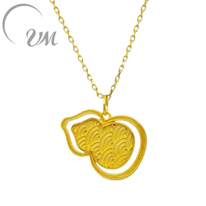 Collar con Colgante de Perla Chapado en Oro de Plata 925 de UM Jewelry para Compromiso, Boda y Fiesta, Unisex/Hombre/Mujer, Venta al por Mayor - Product Image 1