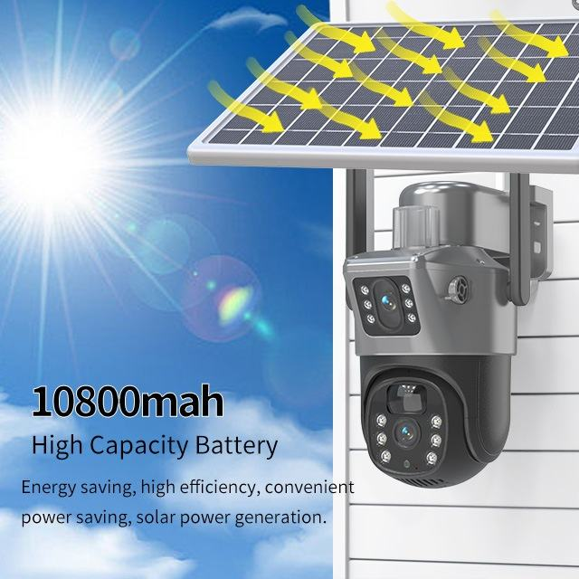 Wholesale Ubox MGTQQ001 4G Solar Powered Security Camera with Dual Lens WiFi Night Vision & Battery for Outdoor Use