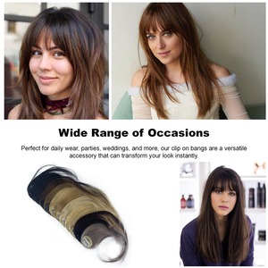 Frangia di Capelli Umani di Alta Qualità, Parrucca con Clip, Frangia Sfusa 100% Capelli Umani, Parrucca con Frangia <span class=keywords><strong>Bionda</strong></span> - Product Image 6