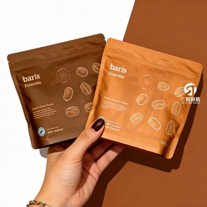 โรงงาน OEM ODM รับผลิตถุงซิปล็อคแบบตั้งได้ วัสดุ BOPP/PET/PE เกรดอาหาร สำหรับบรรจุเมล็ดกาแฟ พิมพ์กราเวียร์ ขายส่ง GRS - Product Image 1