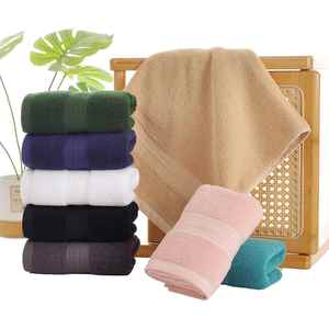 Serviette de Bain en Coton Tissé Écologique de Haute Qualité 16S, Ensemble Complet pour Hôtels, Couleur Unie 35-75cm Rose & Gris 100G - Product Image 2