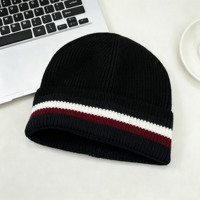 Bonnet personnalisé brodé avec logo, 100 % coton tricoté, chaud pour l'hiver, pour hommes et femmes, motif écossais de luxe, lettre, personnage de dessin animé