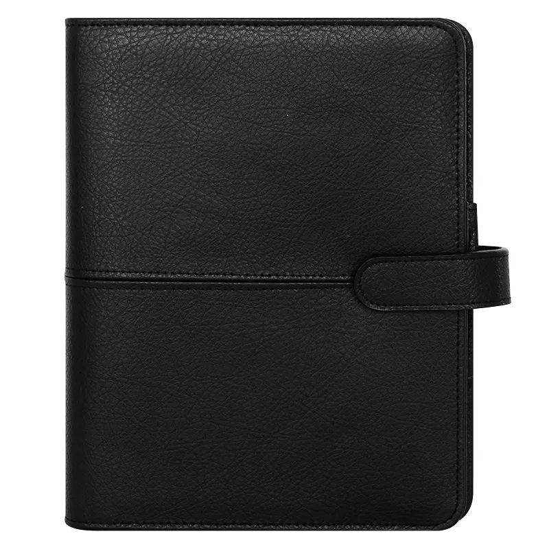 New Style Soft Leather Notebook Custom A5 Ring Binder Pocket Diary Planner Cover