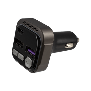 PD 30W QC3.0 Chargeur de voiture super rapide Émetteur FM en alliage d'aluminium-magnésium avec lumière colorée LED - Product Image 1