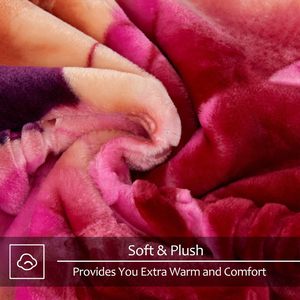 Tùy chỉnh 2 <span class=keywords><strong>ply</strong></span> Reversible raschel chăn sang trọng ấm chăn nặng Hàn Quốc Faux Mink Fleece chăn - Product Image 3