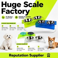 Hochwertiger Acryl-Futterständer für Haustiere mit Edelstahlschalen - Anpassbar, BPA-frei, Ergonomisches Design für Hunde, Kein Dropshipping