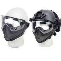 Masque de protection tactique en maille d'acier amélioré pour pilote, double mode, équipement tactique CS, masque de protection extérieur pour le terrain