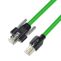 Câble Ethernet coudé Gigabit vert haute flexibilité pour caméra CCD industrielle